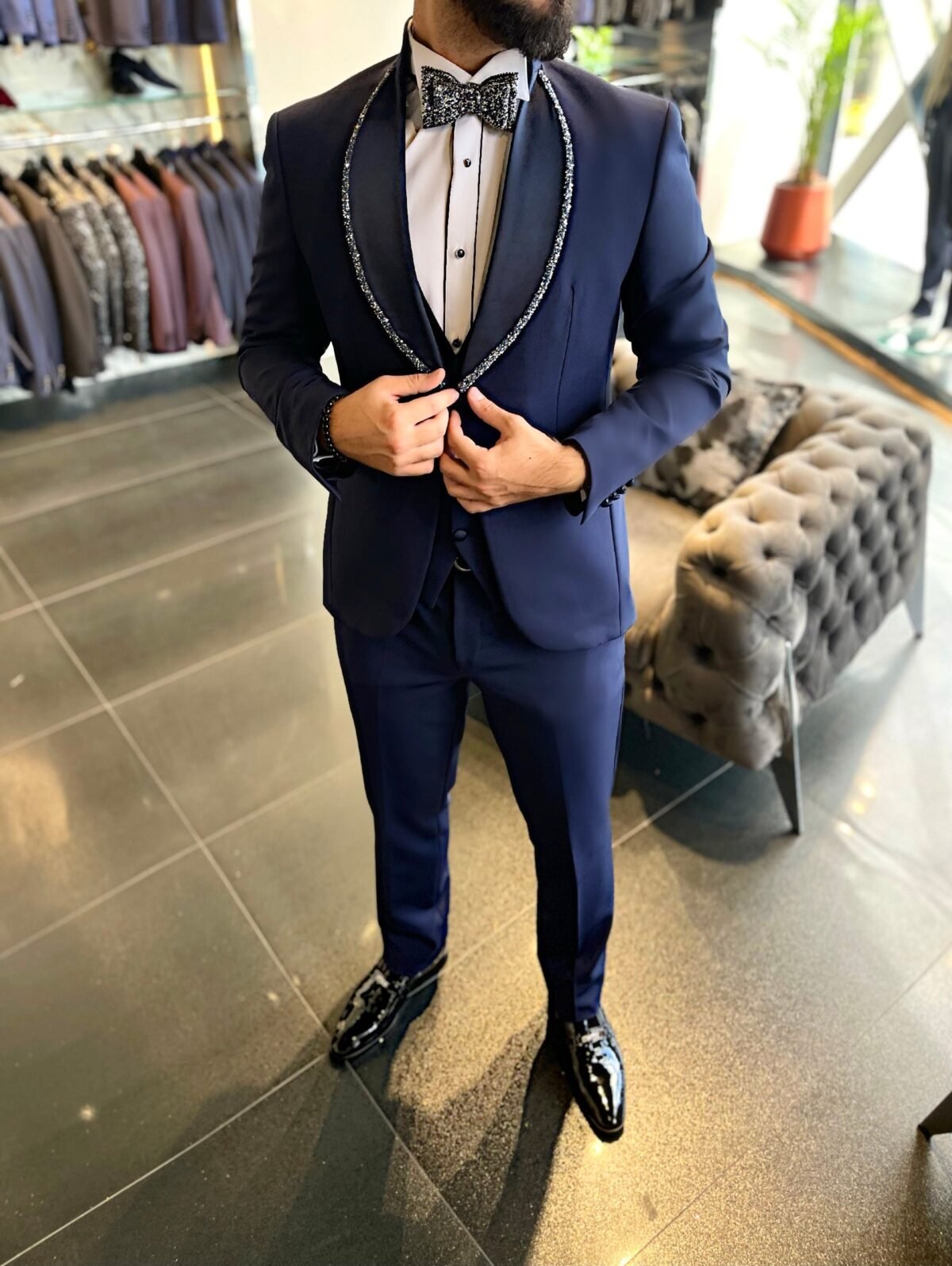 Navy Suit - Minna Fashion