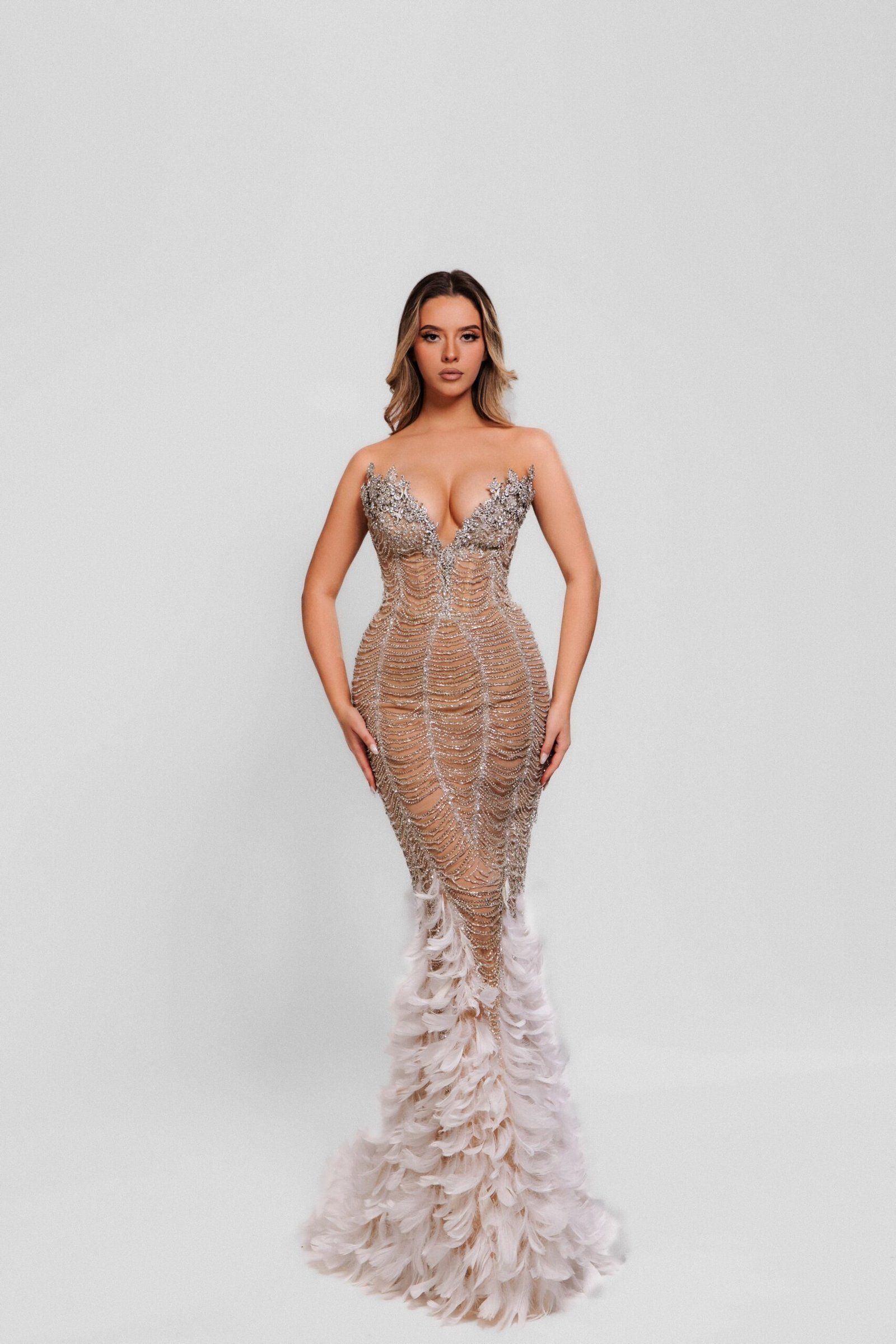 KAYRA_1 kayra feathers dress